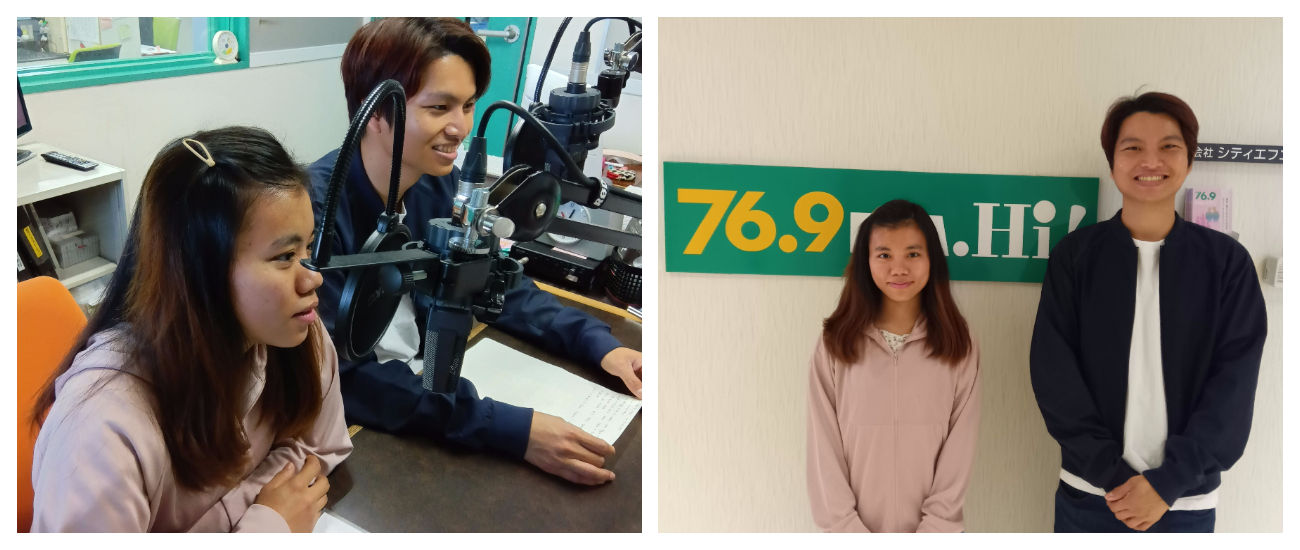 4月25日 (木)学生がラジオ出演しました。