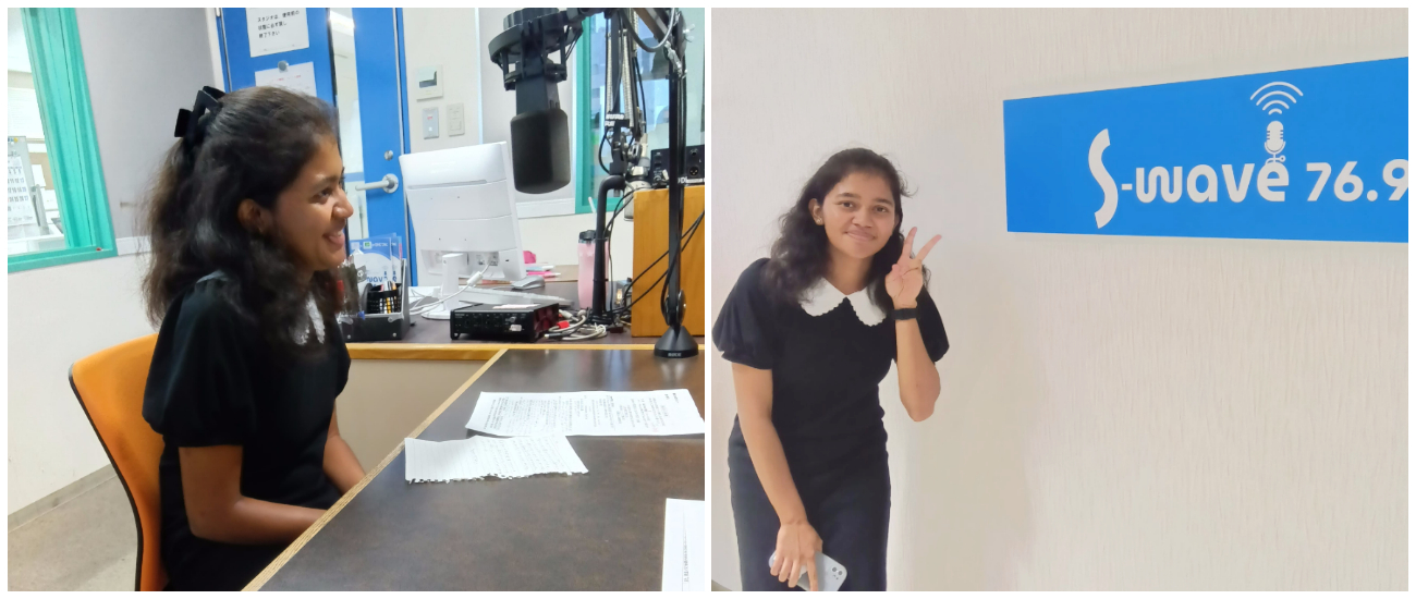 9月25日（木）学生がFMラジオの出演しました。